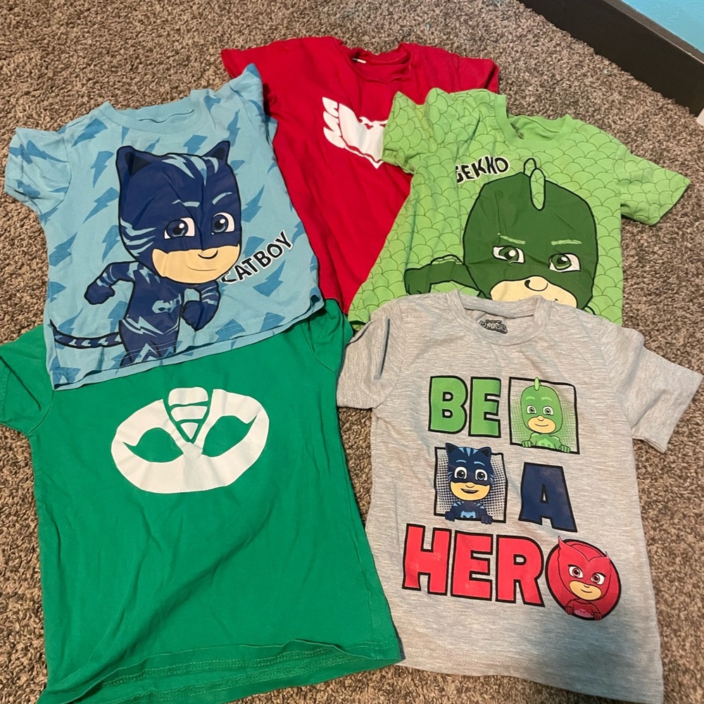 4T lot of PJ mask shirts